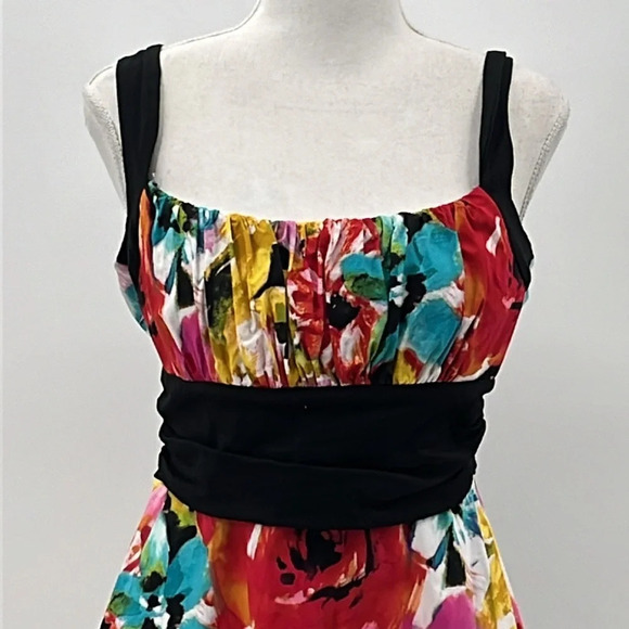 B. Smart Abstract Floral Sundress - Size 14 (see measurements) - Picture 2 of 6
